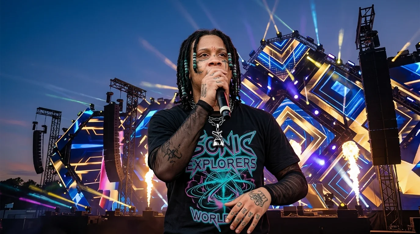 Trippie Redd net worth performance photo on stage