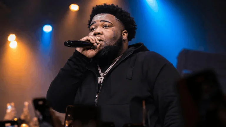 Rod Wave performing live, tied to his net worth and music career