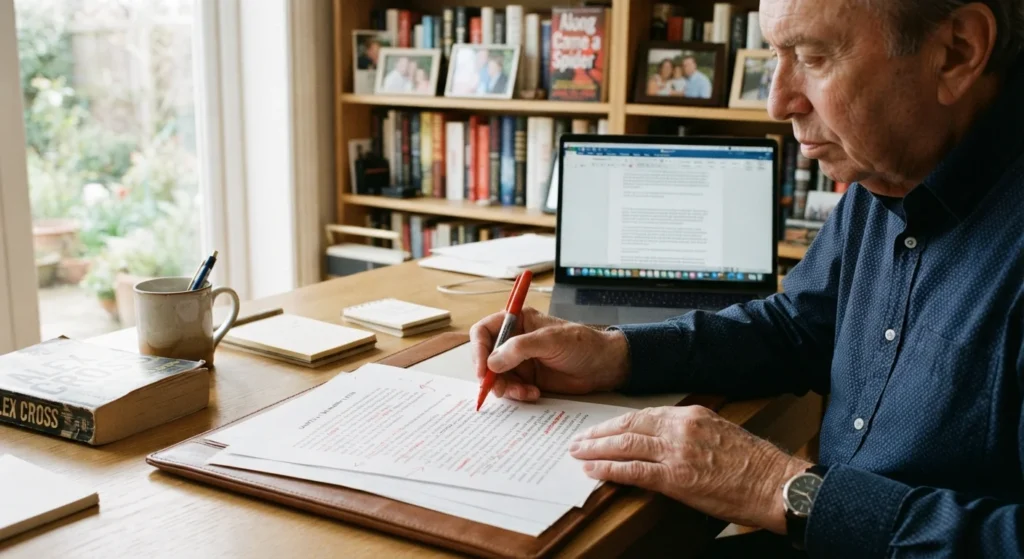 Writing process behind James Patterson net worth and book output