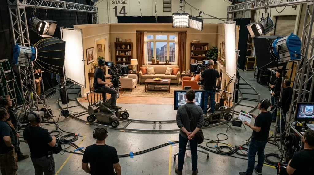 Soap opera set similar to where Lucas Adams films his scenes