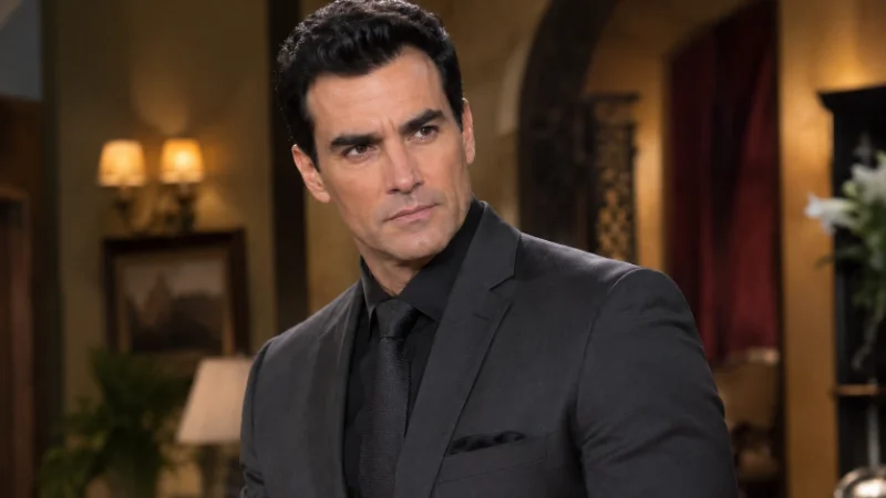 David Zepeda performing on a telenovela set