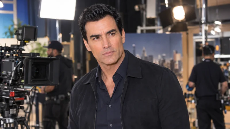 David Zepeda on a television production set